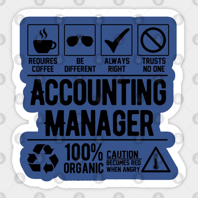 Accounting manager Sticker by Graficof